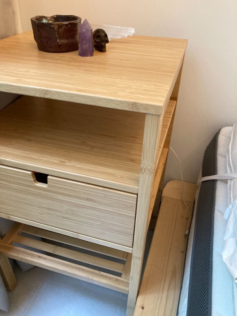 Bedside Table Nordkisa (Ikea), Furniture & Home Living, Furniture