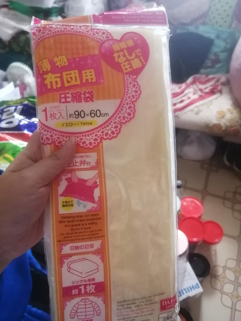 Big vaccum zip lock bag from daiso