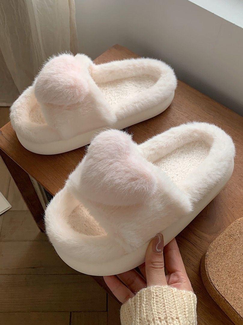 White fluffy shoes outlet