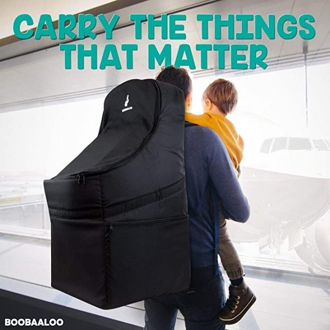 Boobaaloo Car Seat Travel Backpack / Bag, Heavy Duty Padding With Chest And Waist Straps