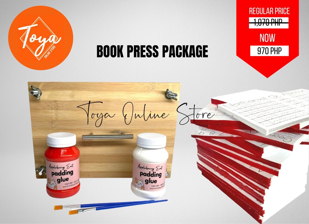 Book Press Set for DIY notepad, tracing pad and receipt, Hobbies & Toys ...