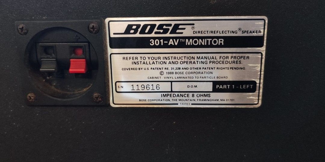Bose 301 AV Monitor, 音響器材, Soundbar、揚聲器、藍牙喇叭、耳擴