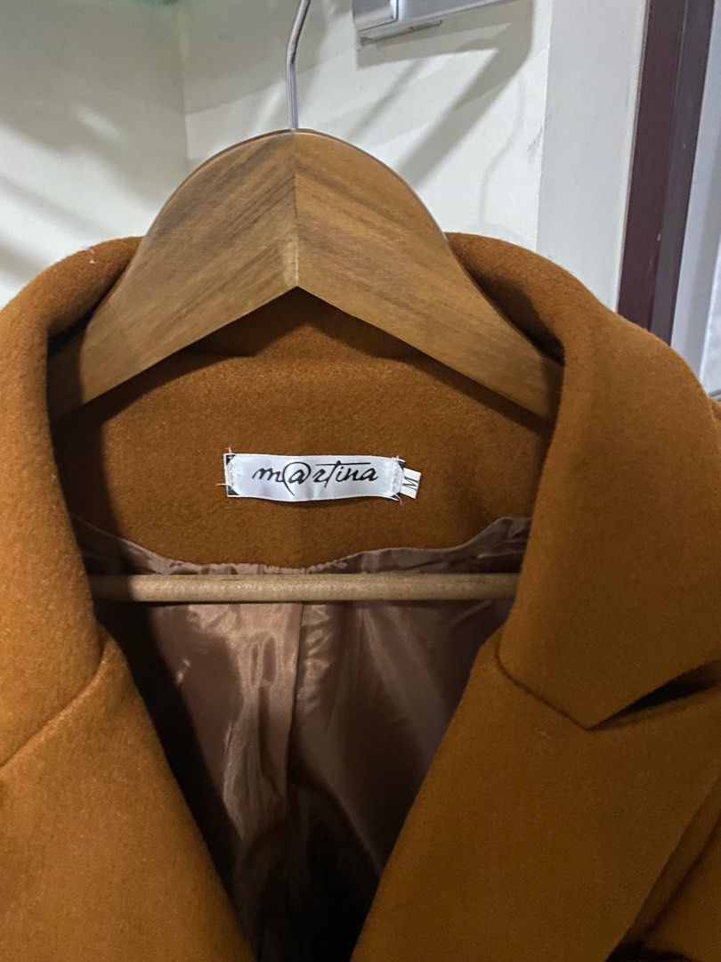 BOILED WOOL TRENCH (BROWN)