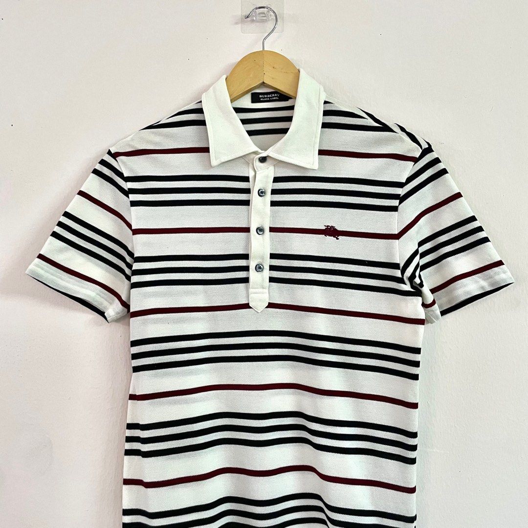 Burberry striped sales polo