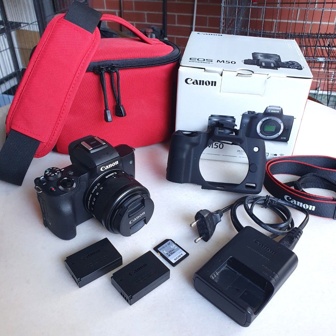 Canon EOS M50 with Kit Lens Set), Photography, Cameras on