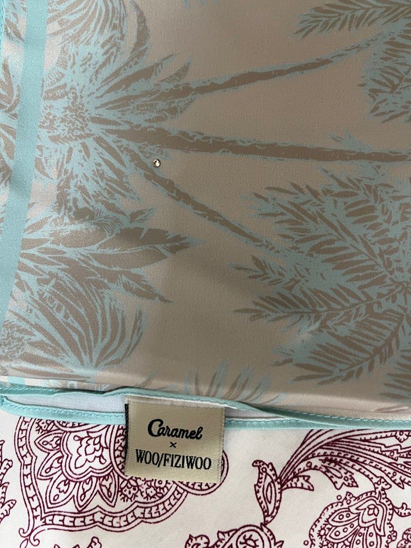 Caramel x Fiziwoo satin shawl, Women's Fashion, Muslimah Fashion