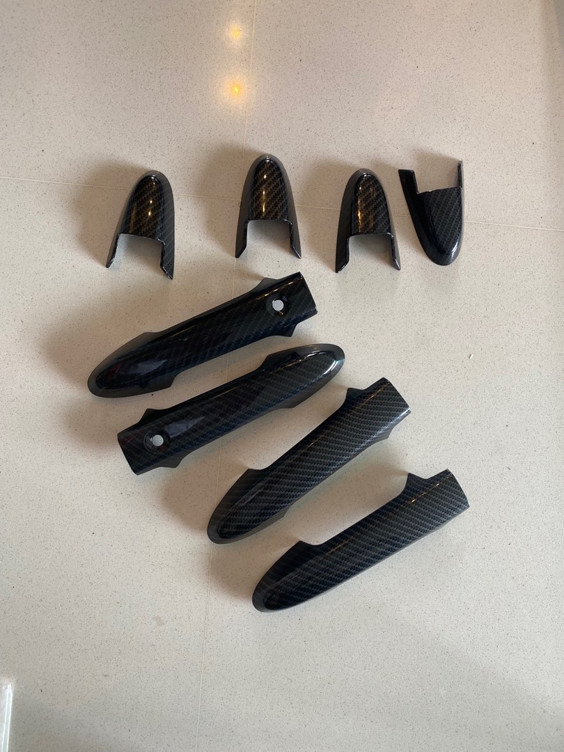 Honda fit gk & gp Carbon fibre door handle tirm, Car Accessories