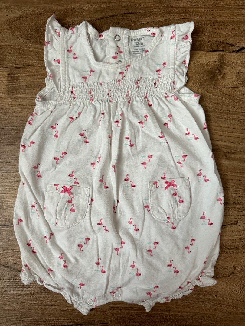 Carter's flamingo romper hot sale