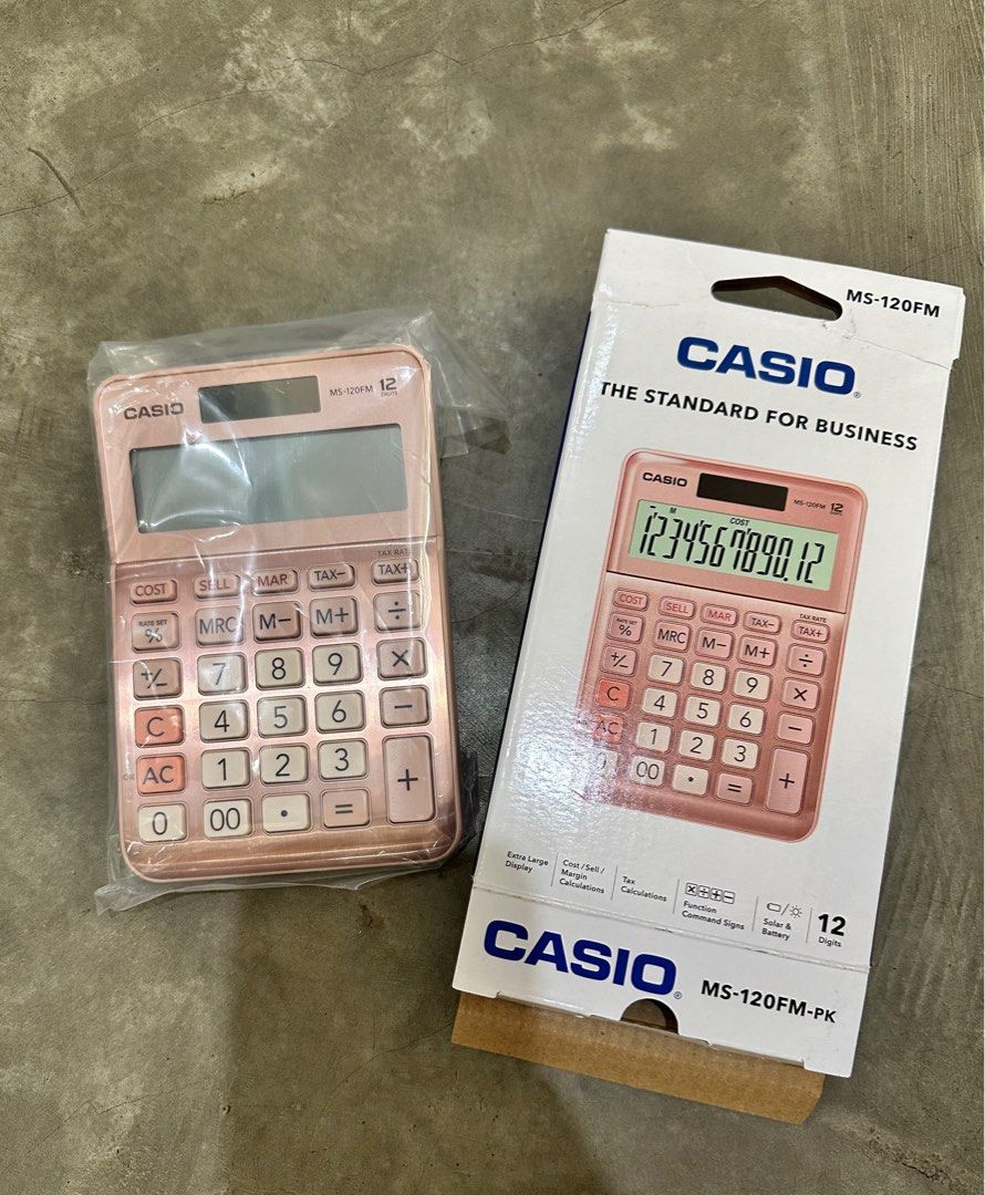 Casio Calculator Rose Gold