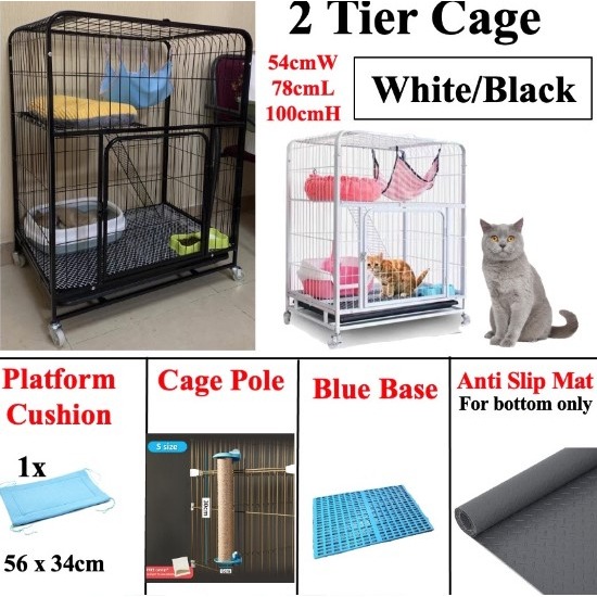 Cat Cage Chinchilla Rabbit House Cage Metal Tall 2 Tier 4 Tier Ramp