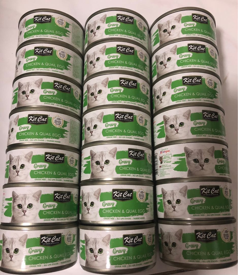 Kit Cat Cat food can/ chicken & quail egg flavor , Pet Supplies, Pet