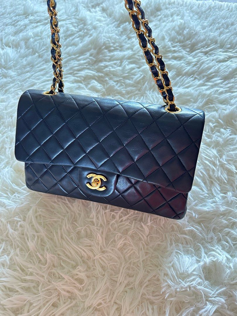 Chanel Vintage Classic Medium Flap in 24k GHW, Luxury, Bags