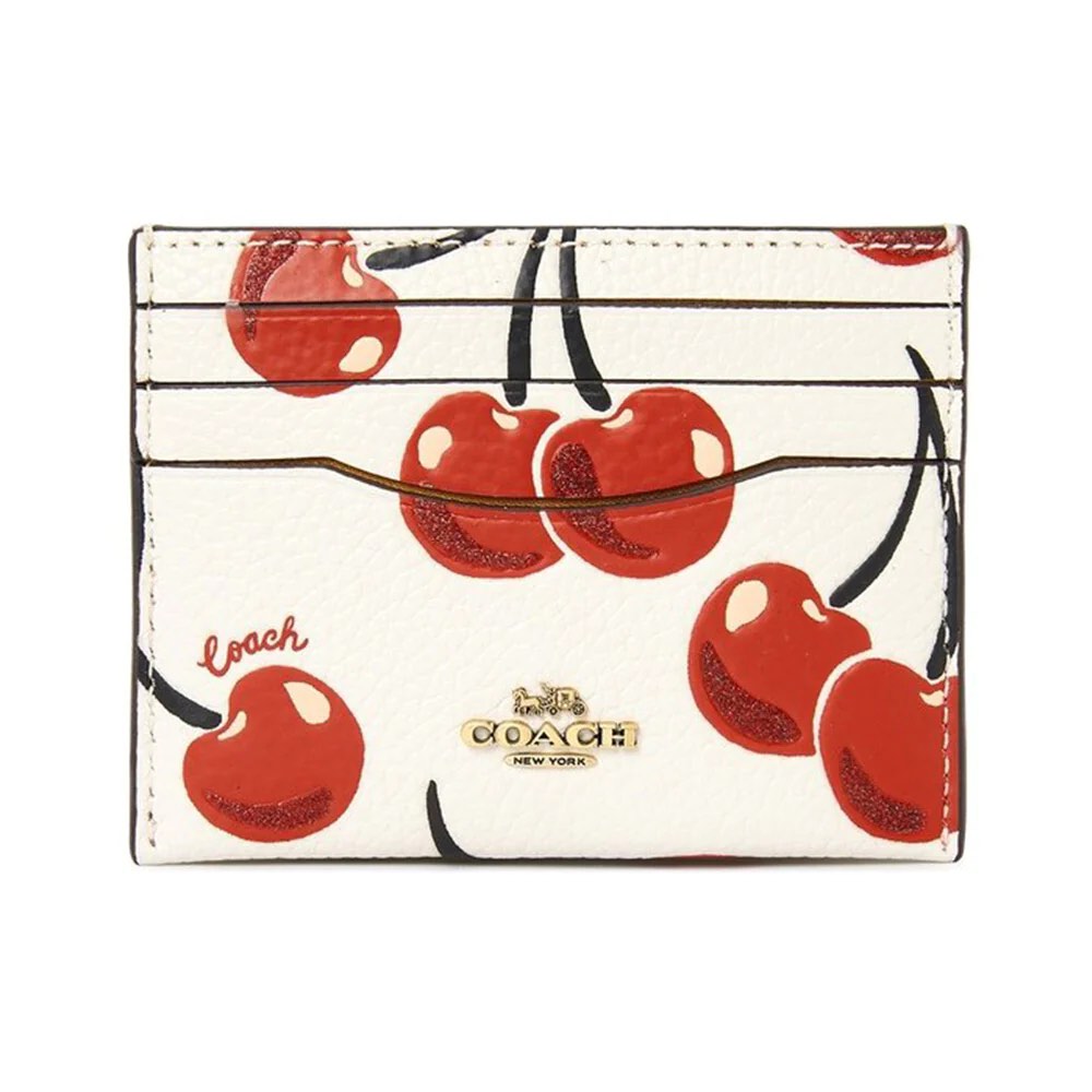 Coach cherry collection card case/ card holder, Women's Fashion, Bags