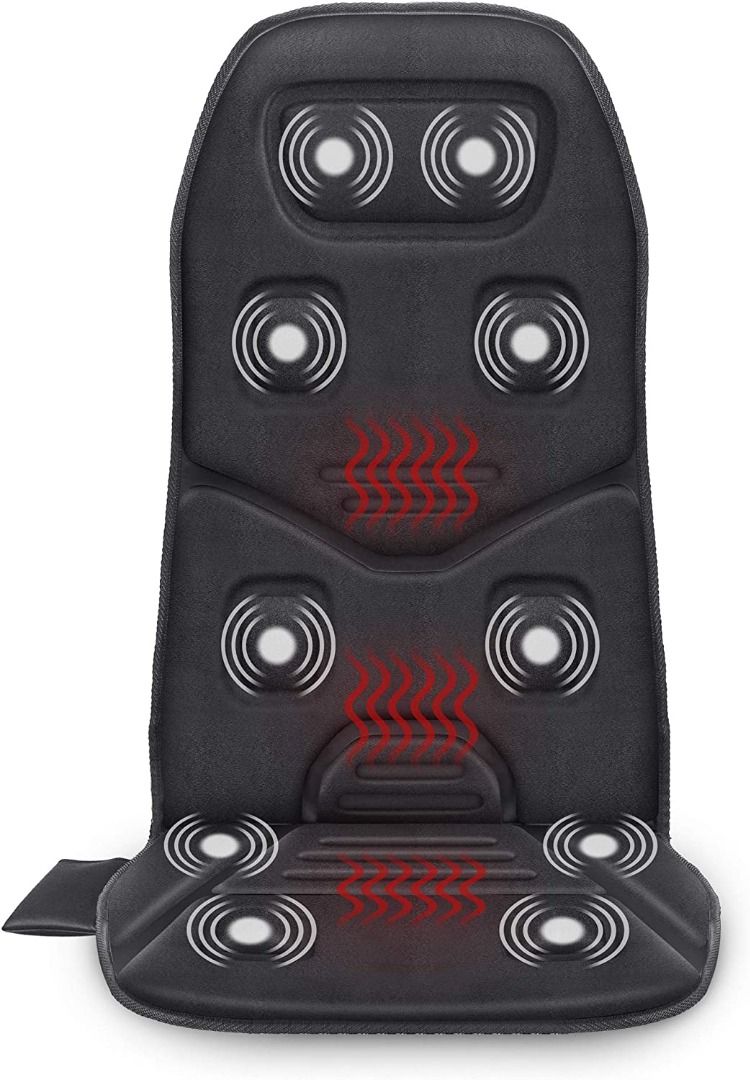 Snailax Memory Foam Vibration Seat Massager Cushion, Back Massager Chair  Pad with Heat, Gifts
