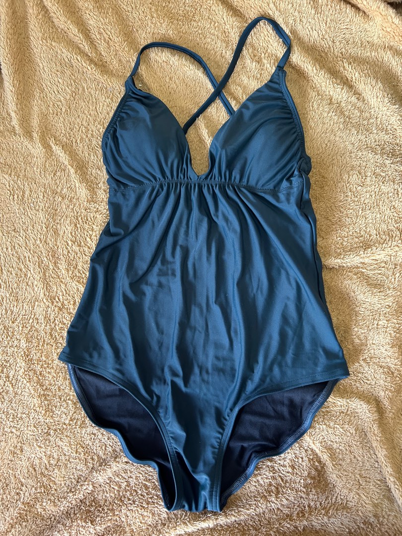 Dark Green One Piece Swimsuit on Carousell