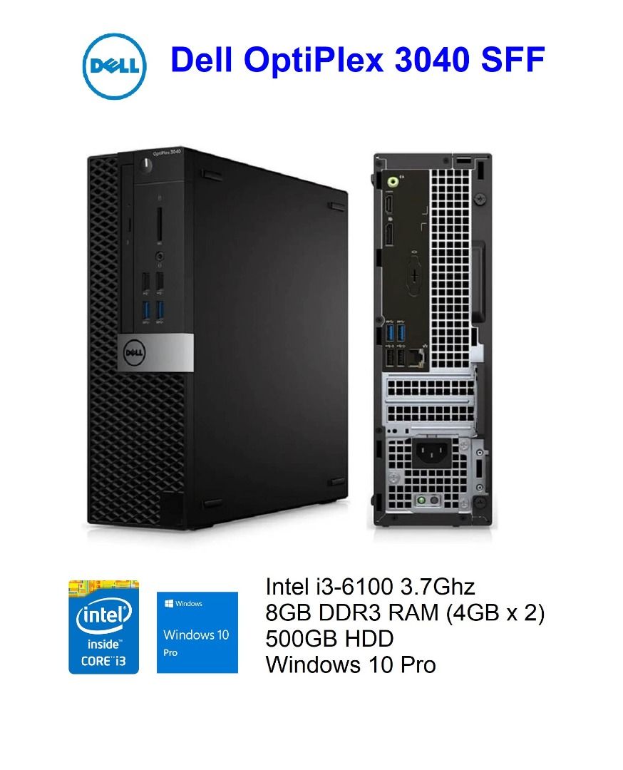 Dell OptiPlex 3040 SFF i36100 8GB Desktop PC (USED), Computers & Tech