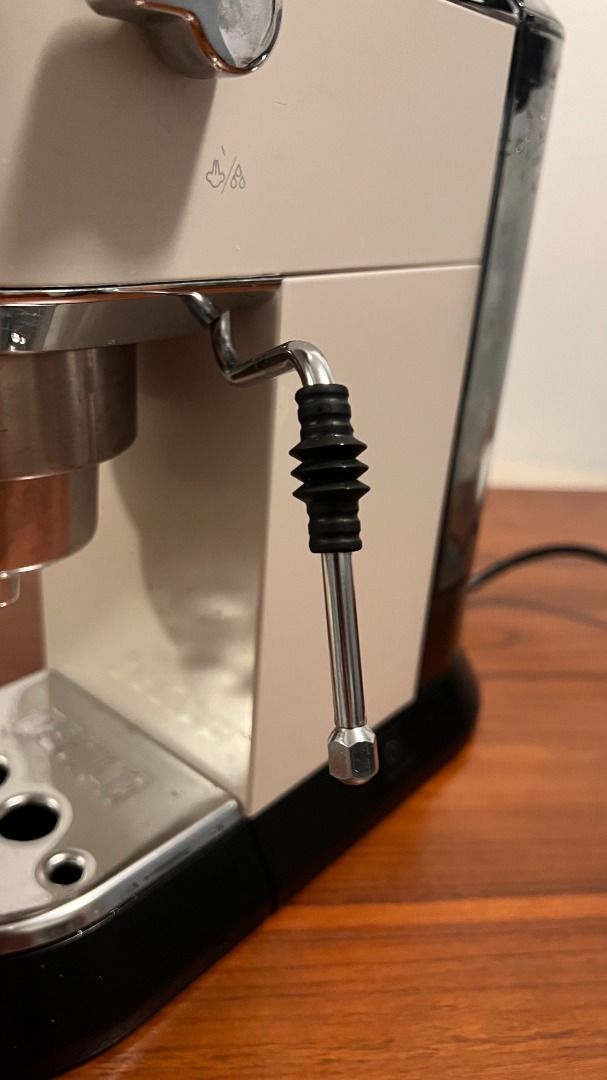 DeLonghi Dedica Modded with Rancilio Silvia Steam Wand White (EC685.W