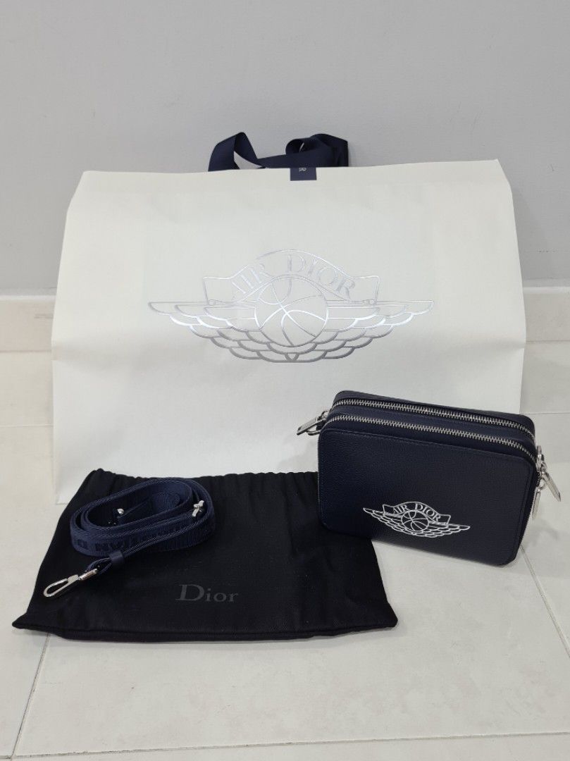 Dior x Jordan Wings Messenger Bag Navy