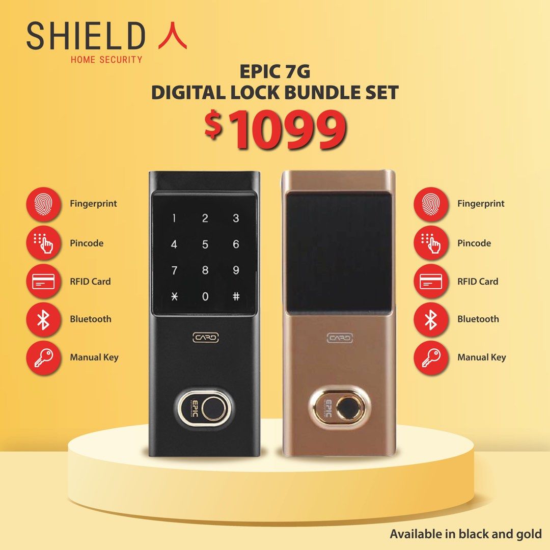 Epic 7G Digital Locks bundle set for gate and door, Furniture & Home
