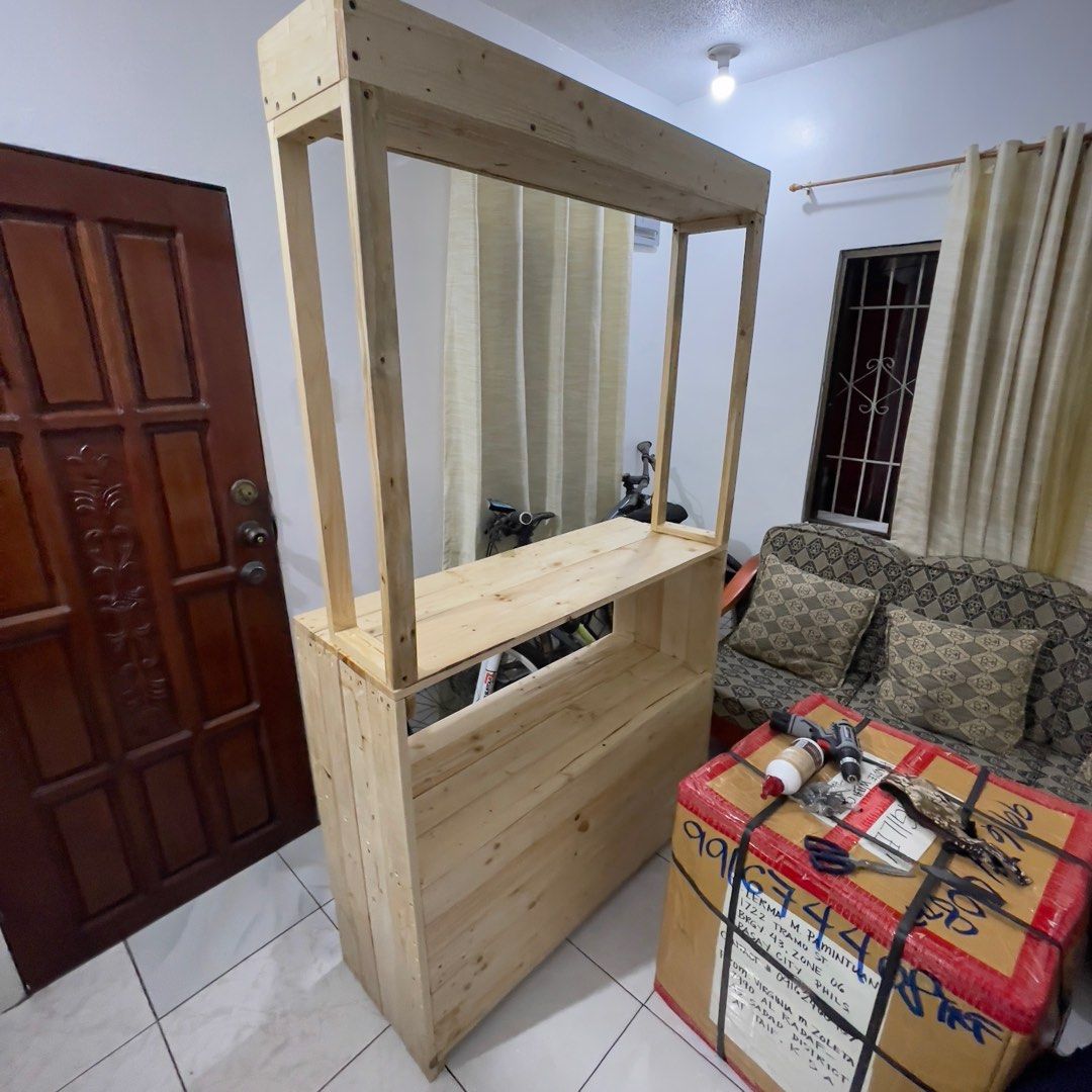 Food stall (made to order) (Category: Food Organization & Storage) located in Pasay City. Submitted by wooderu.ph (Listing ID 1220031072, Image 1). Description: Dims: Table height 35inches Length 40inches Width 15inches.