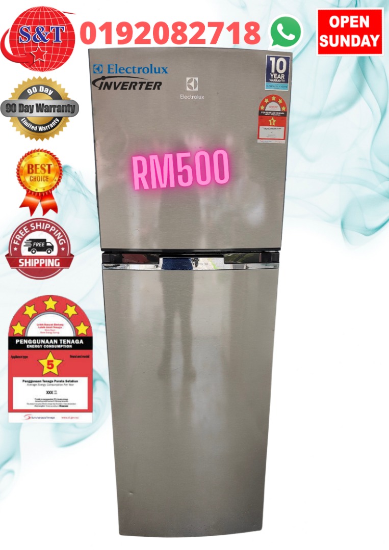 FRIDGE DOUBLE DOOR ELECTROLUX INVERTER, TV & Home Appliances, Kitchen