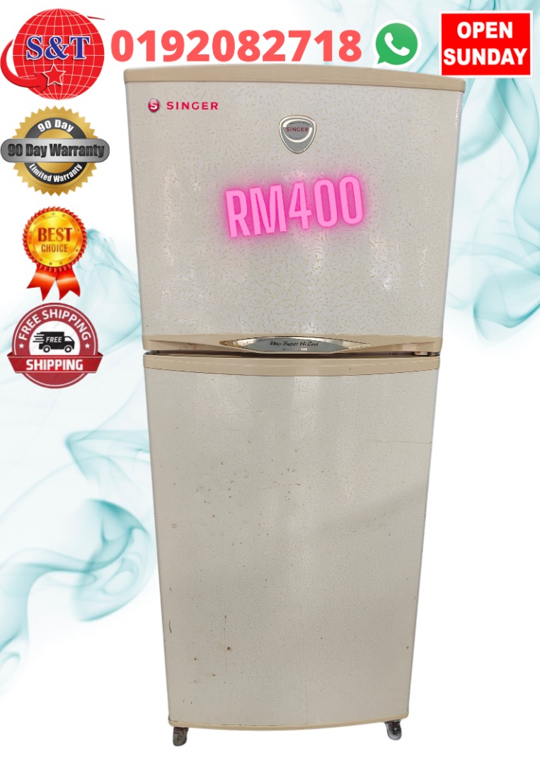 FRIDGE DOUBLE DOOR SINGER, TV & Home Appliances, Kitchen Appliances