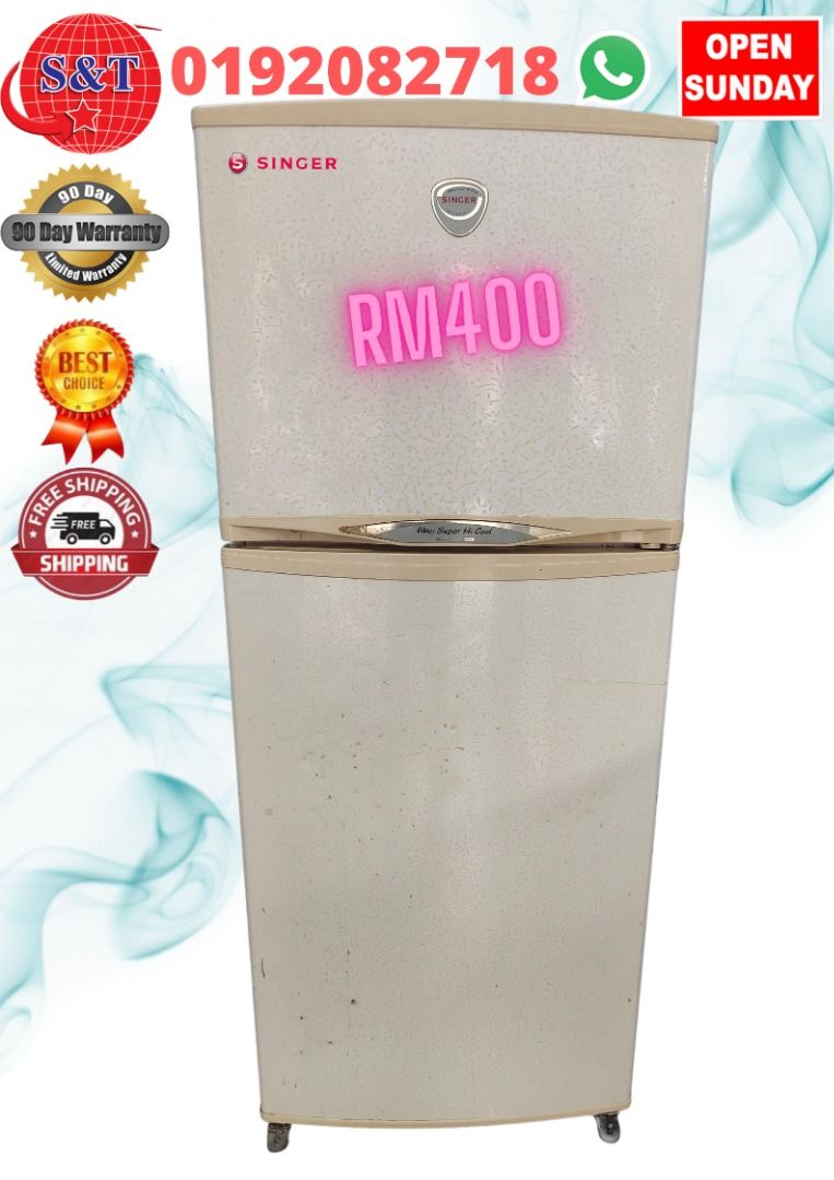 Singer glass door fridge discount