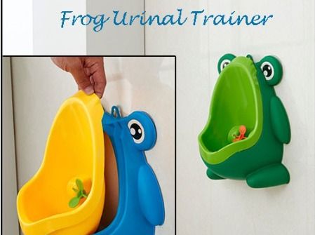 Frog Urinal Trainer Potty kids children training urine toilet