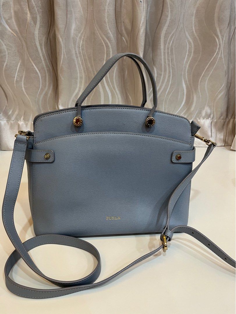 Furla tote bag with shoulder strap light blue Luxury Bags