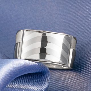 FUSION CURLY RING 2018-57 AG721, MEN'S BANDS, MULTI METAL RING, FUSED METAL INLAY, 925 SILVER, CUSTOMISED RING, BESPOKE JEWELLERY