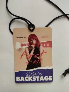 女歌手李幸倪Gin Lee - 2018年6月23-24日紅館First Of All Live 2018 Backstage 後台通行証 九成新 保存至今 罕有