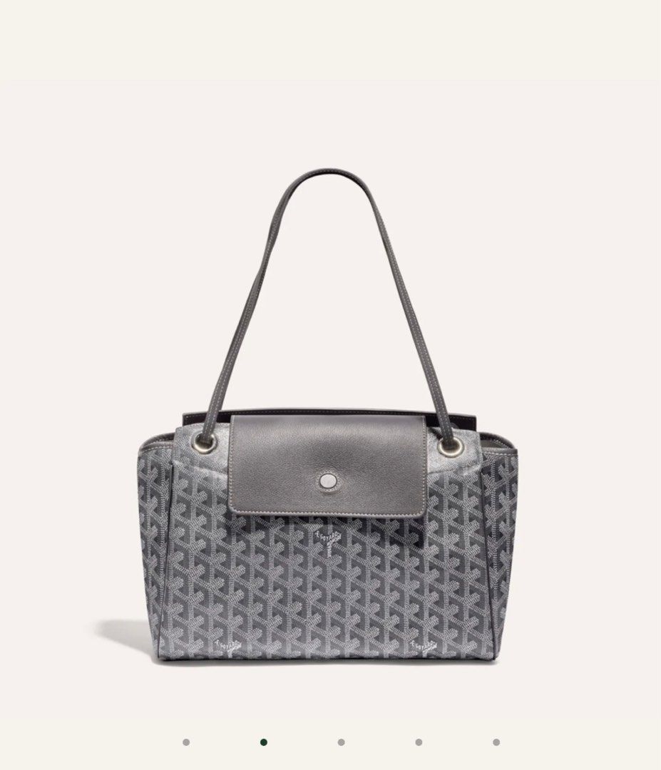 goyard rouette hanbag black canvas black leather, with dust cover