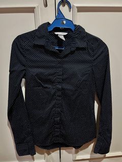 H&M polka dots sleveed top