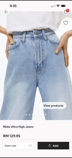 H&M wide leg high jeans