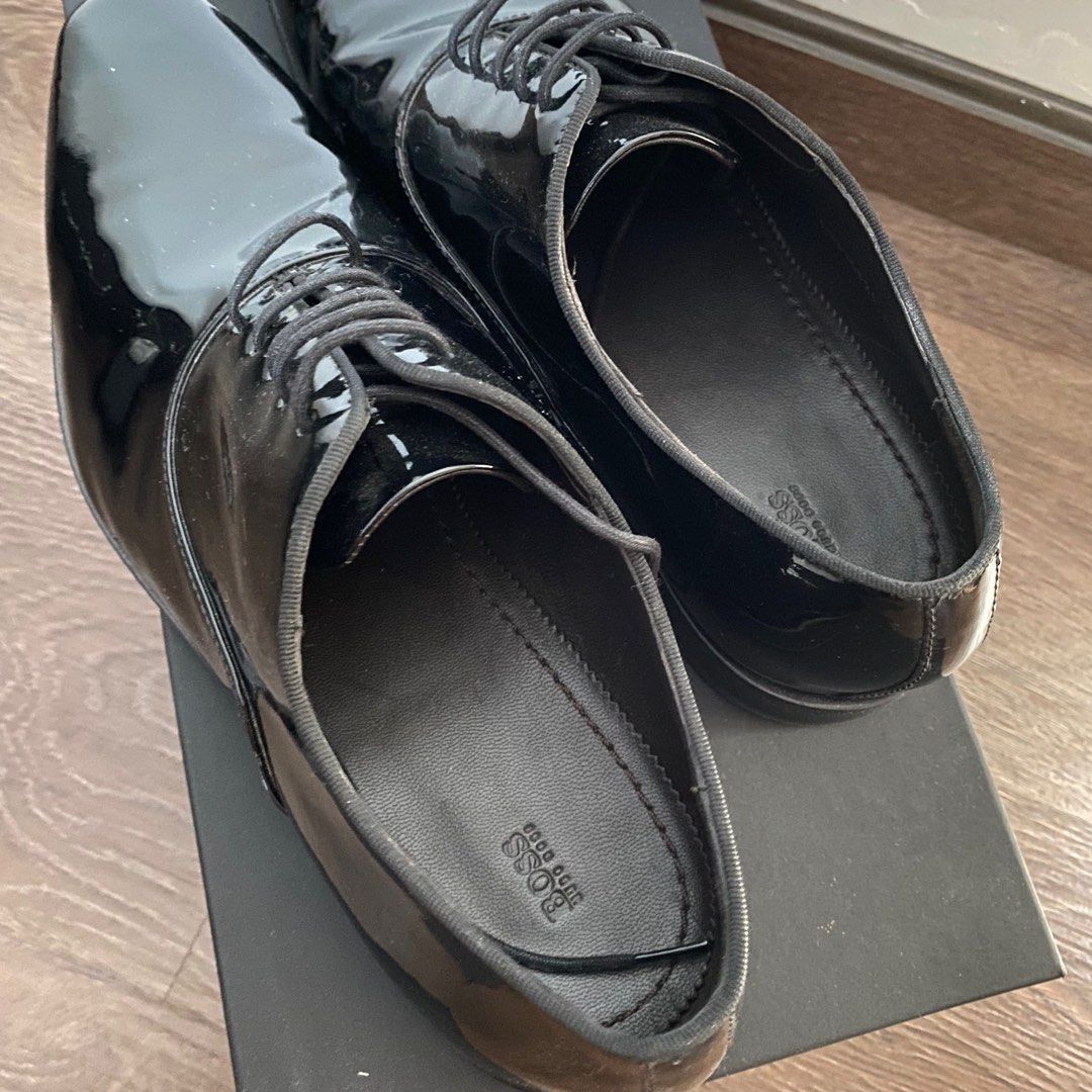 Hugo boss highline outlet patent leather loafers