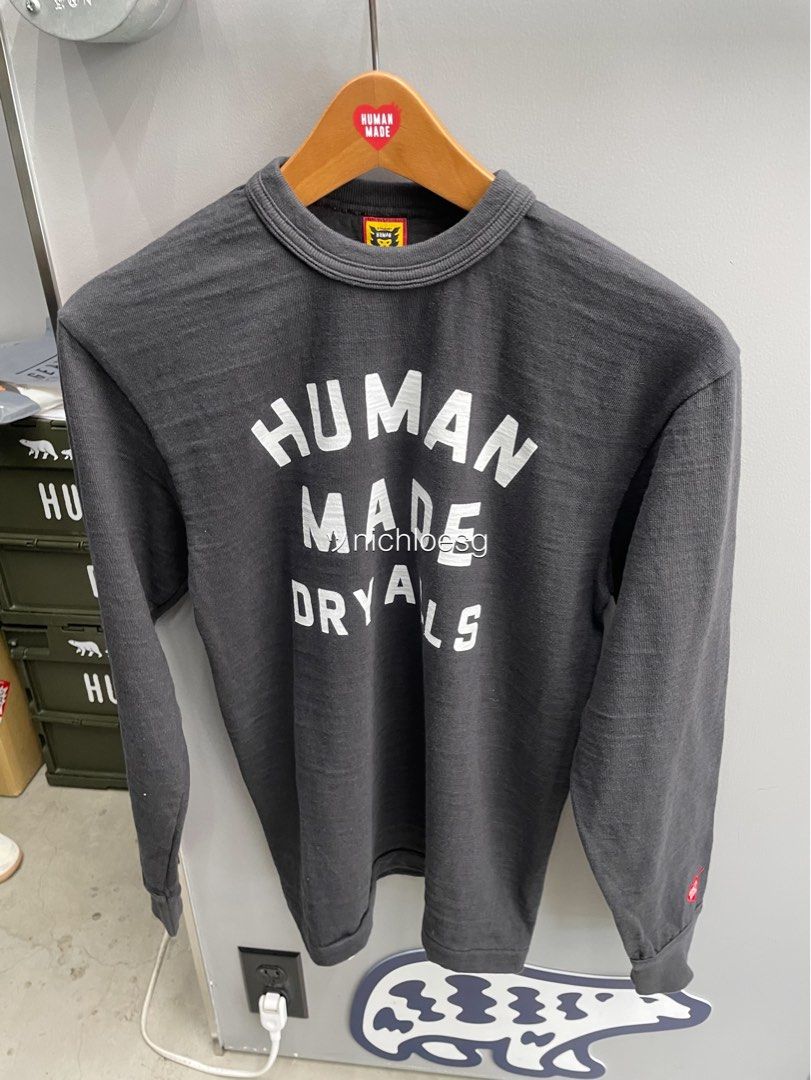 コットン100%HUMAN MADE L/S XL ブラック/グレー - Tシャツ/カットソー