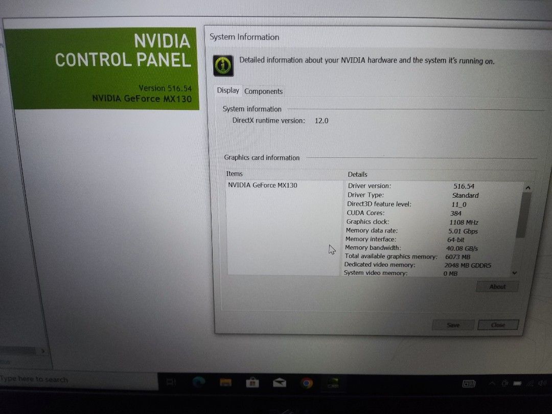 i5 Quad core Nvidia GeForce MX130 Dell Latitude 5490 laptop