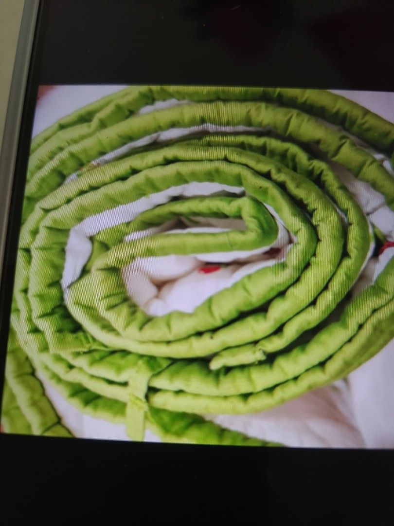 IKEA Baby Cot Bumper Green White, Babies & Kids, Baby Nursery & Kids