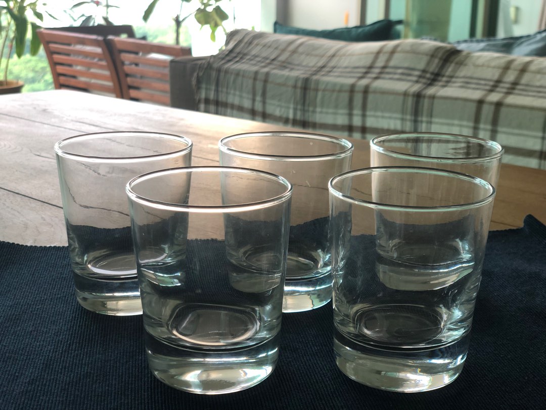 IKEA drinking glasses (~23cl), 5 pieces, Furniture & Home Living ...