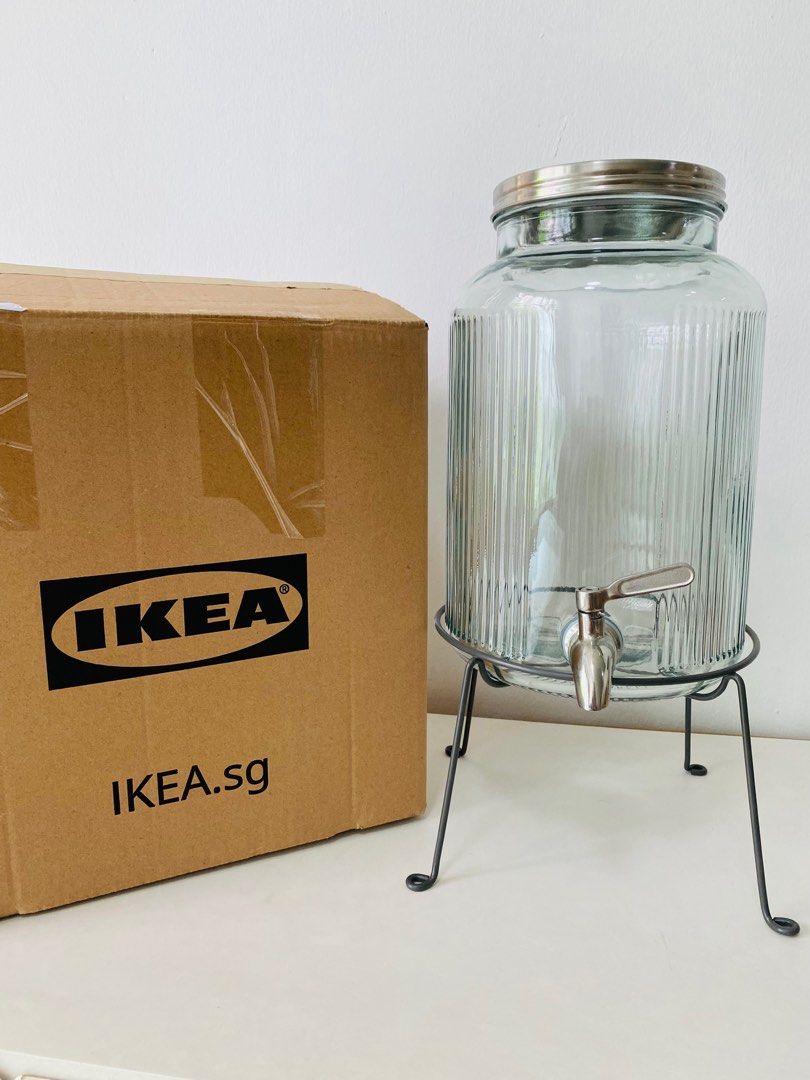 IKEA Glass Beverage Dispenser, Furniture & Home Living, Kitchenware