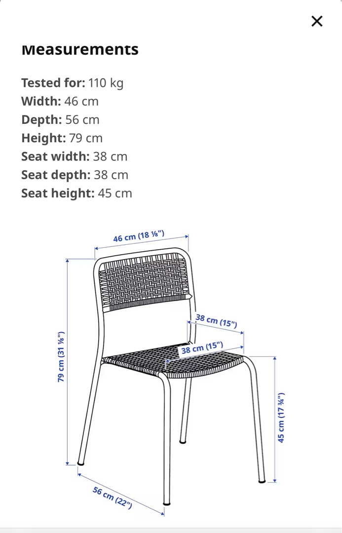 IKEA stackable outdoor chairs, Furniture & Home Living, Outdoor Furniture on Carousell