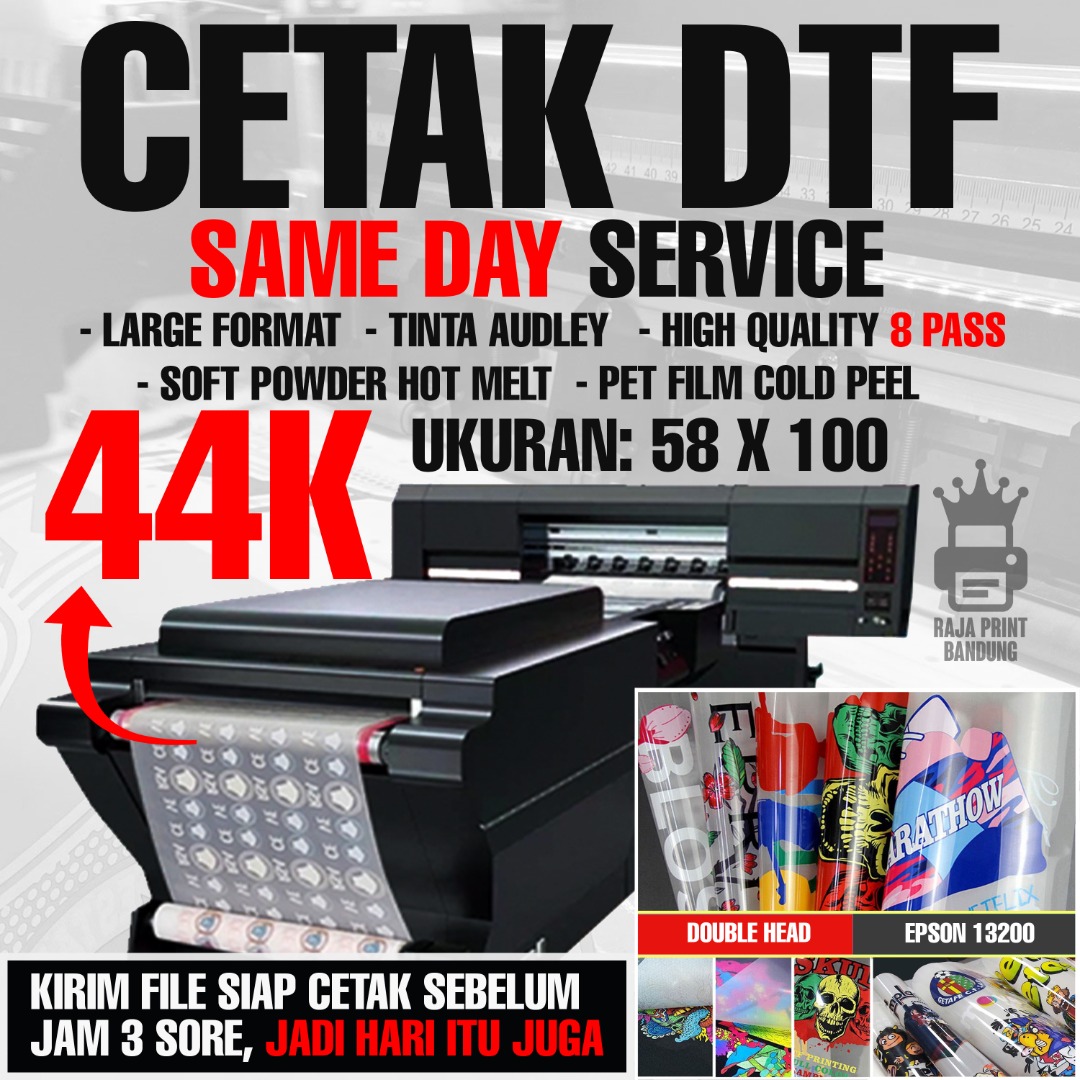 Jasa cetak dtf meteran bandung ekspress high quality on carousell