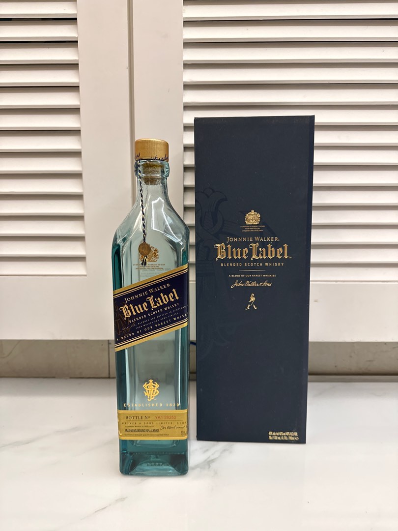 Johnnie Walker Blue Label Whiskey Bottle Only & Box, Hobbies & Toys