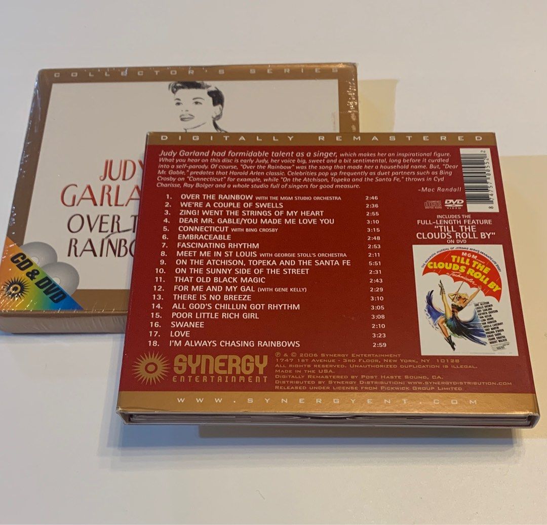 Judy Garland Over The Rainbow 🌈 Collector's Series CD& DVD 美國