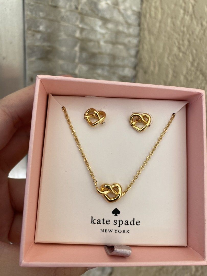 Kate spade heart necklace outlet and earring set
