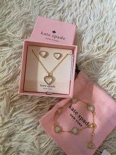 Kate spade heart enamel necklaces, earrings and bracelets set