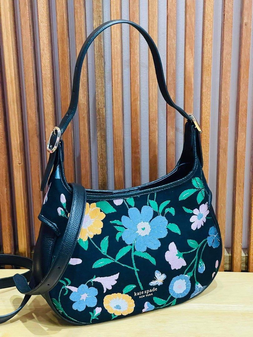 Floral Jacquard Crossbody Bag, Fairy Cute Shoulder Bag, Women's