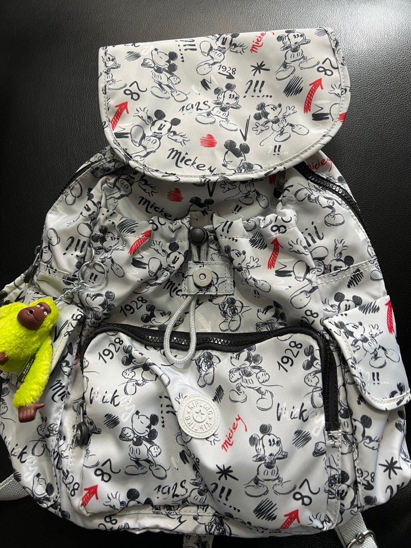 Kipling Mickey Mouse Bagpack, Women's Fashion, Bags & Wallets