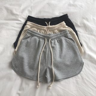 Korea Jogger Sweat Workout Active Grey Shorts