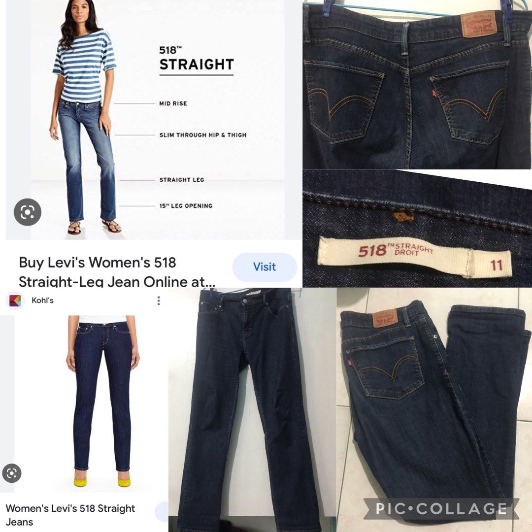 Levi's 518 Straight, Women's Fashion, Bottoms, Jeans on Carousell